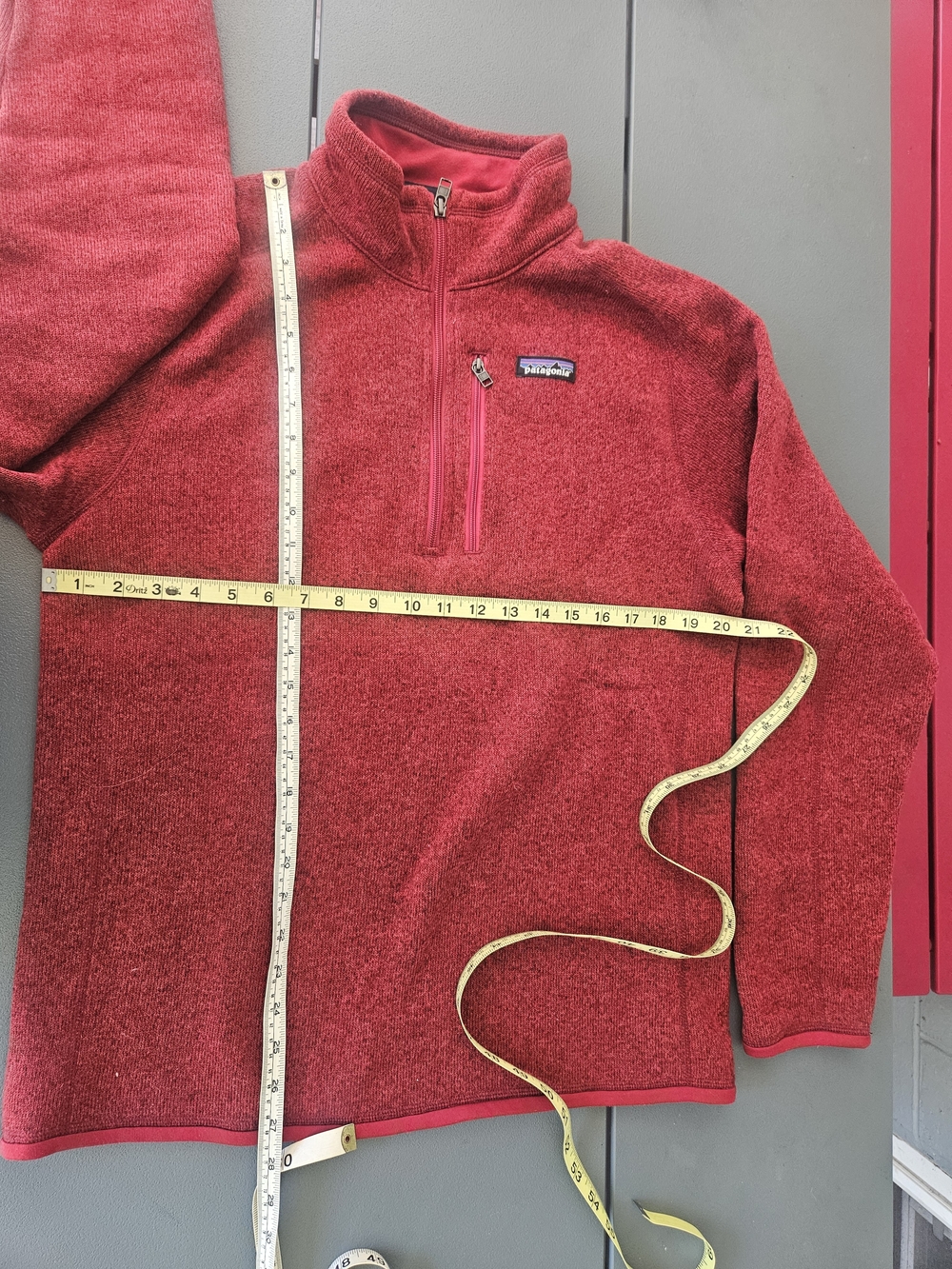 Patagonia Men’s Red Zip-Up Fleece Pullover, Better Sweater